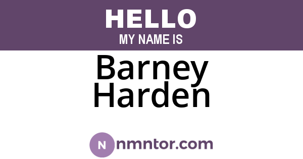 Barney Harden