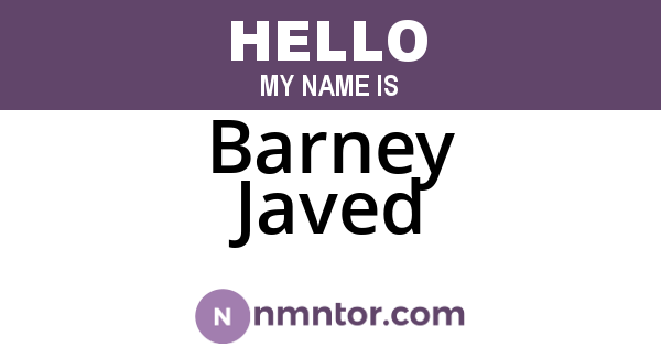 Barney Javed