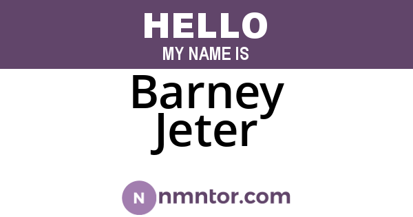 Barney Jeter