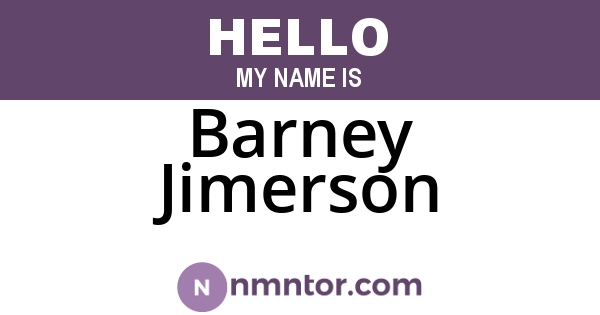 Barney Jimerson