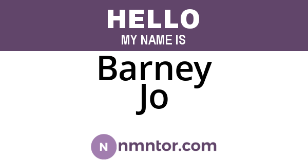 Barney Jo