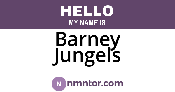Barney Jungels