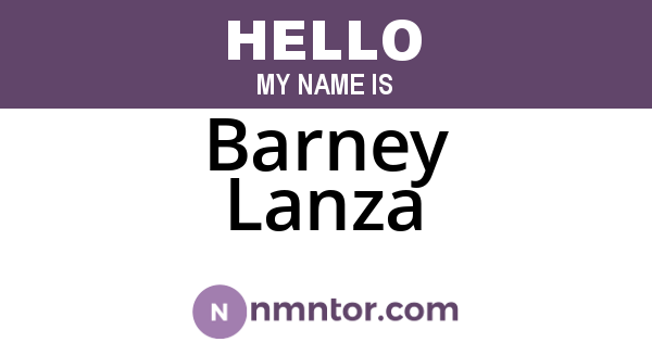 Barney Lanza