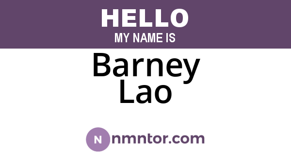 Barney Lao