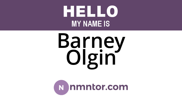 Barney Olgin