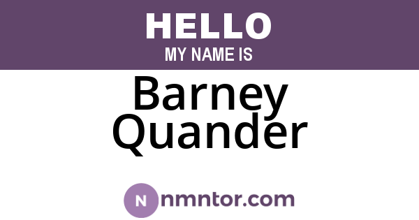 Barney Quander