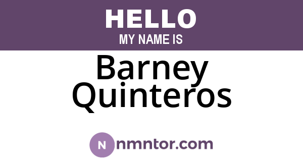 Barney Quinteros