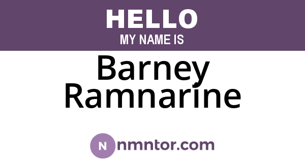 Barney Ramnarine
