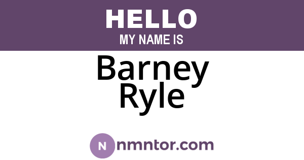 Barney Ryle