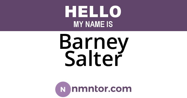 Barney Salter