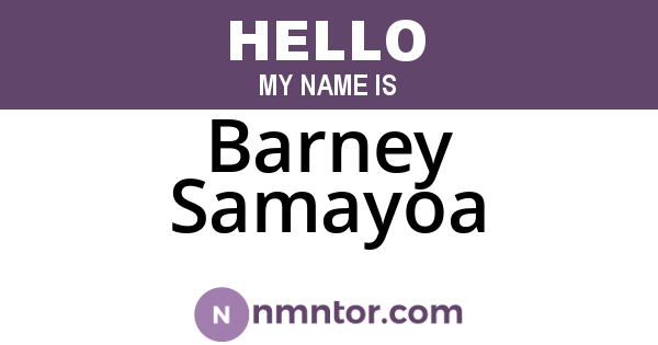 Barney Samayoa