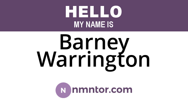 Barney Warrington