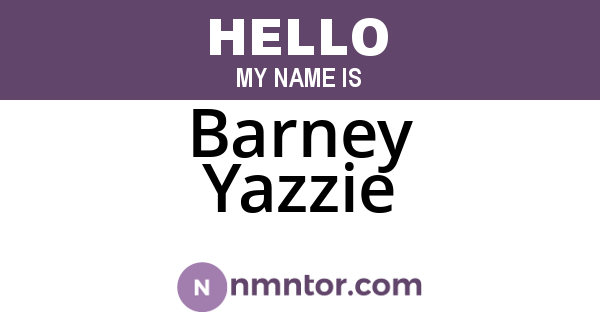 Barney Yazzie