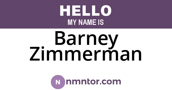 Barney Zimmerman