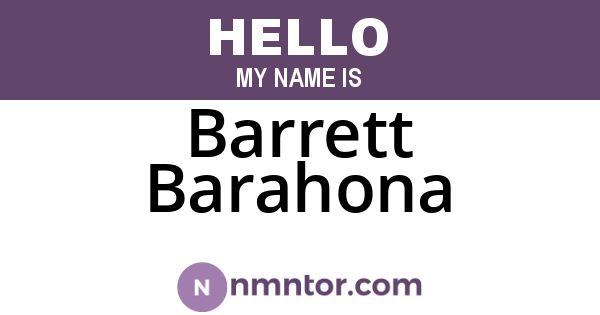 Barrett Barahona
