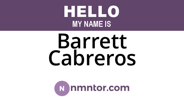 Barrett Cabreros