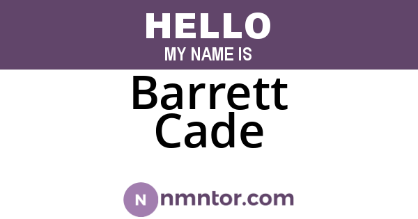 Barrett Cade