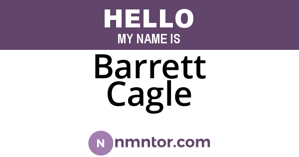 Barrett Cagle