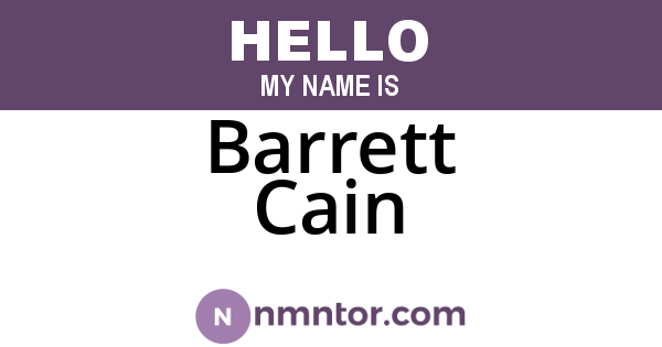 Barrett Cain