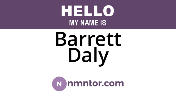 Barrett Daly