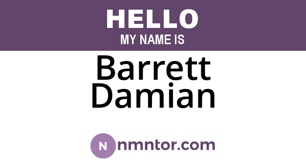 Barrett Damian
