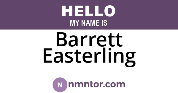 Barrett Easterling