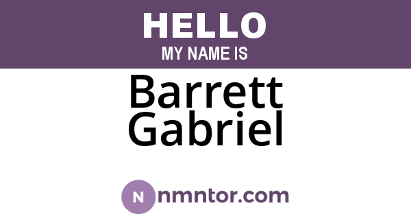Barrett Gabriel