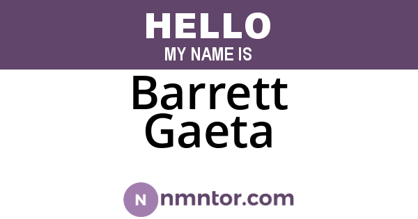 Barrett Gaeta