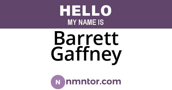 Barrett Gaffney