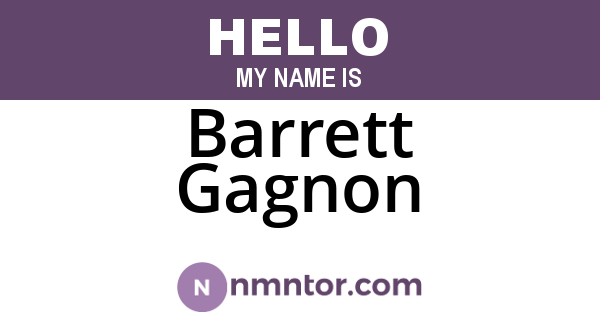 Barrett Gagnon