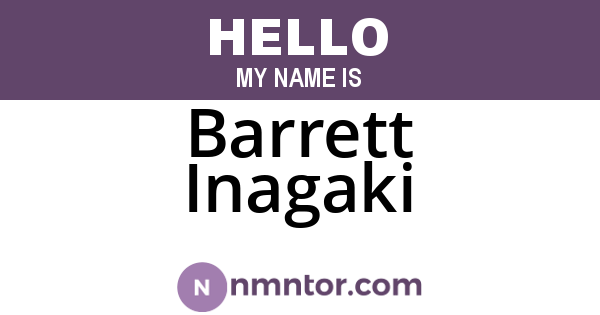 Barrett Inagaki