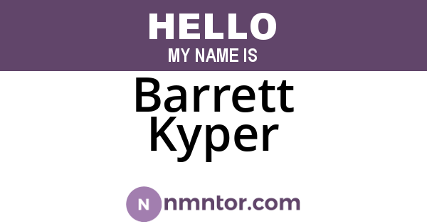 Barrett Kyper