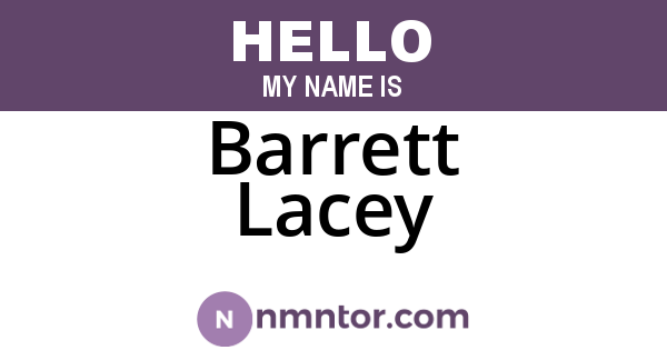 Barrett Lacey