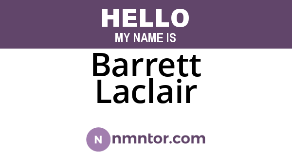 Barrett Laclair