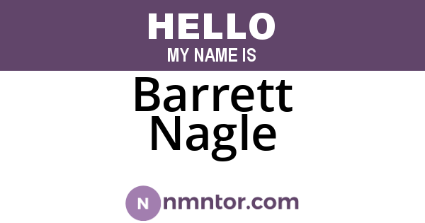 Barrett Nagle