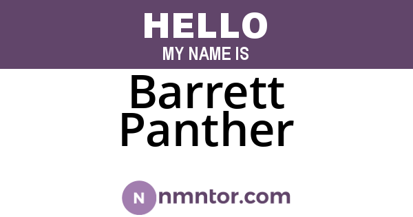 Barrett Panther