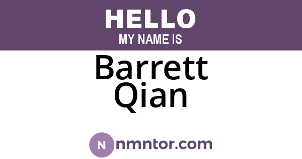 Barrett Qian