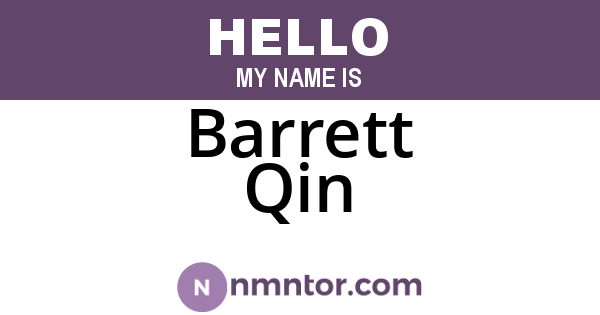 Barrett Qin