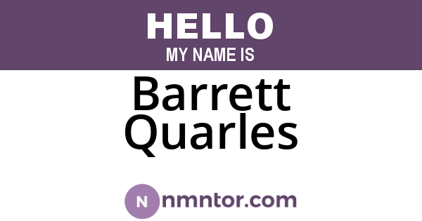 Barrett Quarles