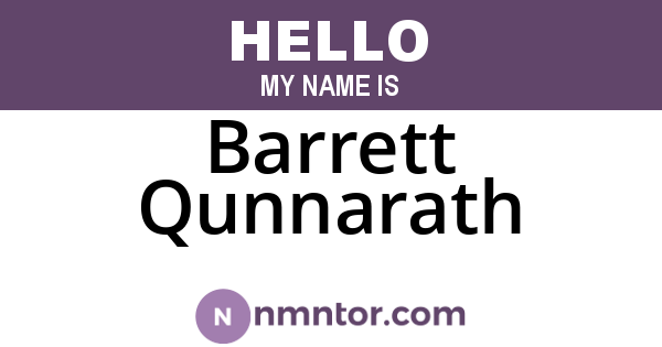 Barrett Qunnarath