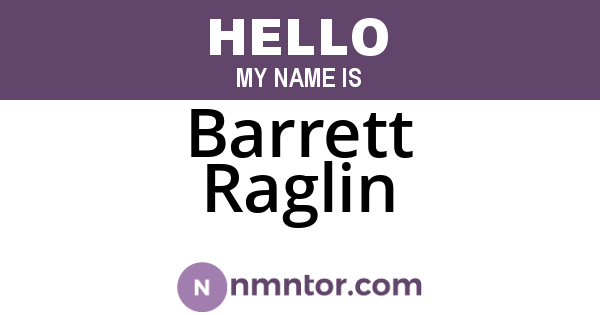 Barrett Raglin