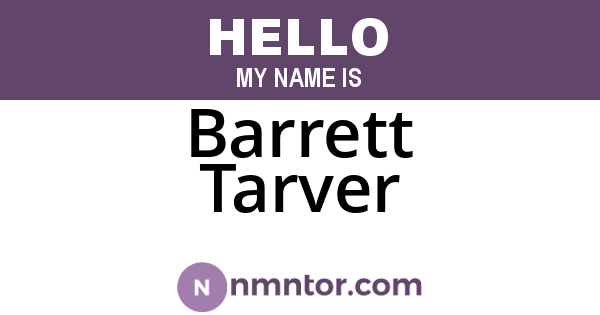 Barrett Tarver