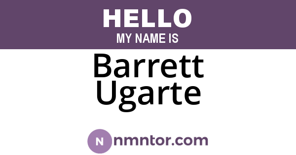 Barrett Ugarte