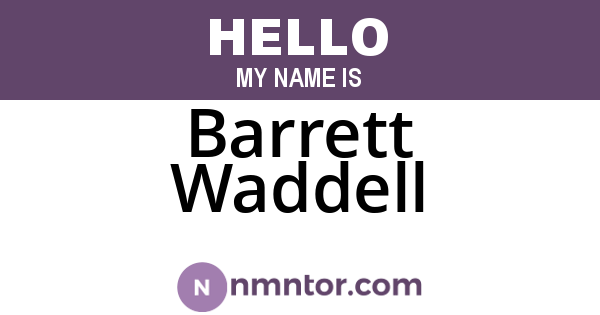 Barrett Waddell