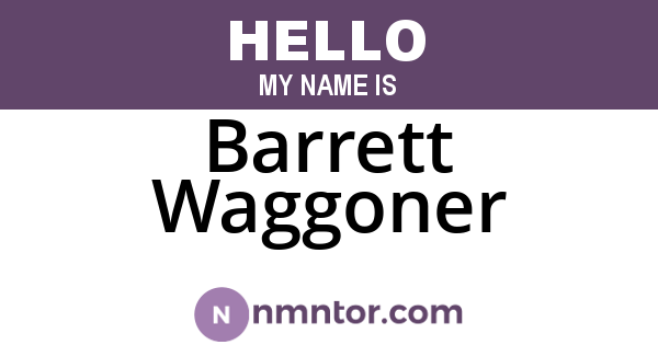 Barrett Waggoner