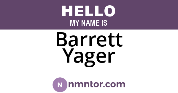 Barrett Yager