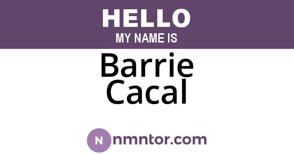 Barrie Cacal