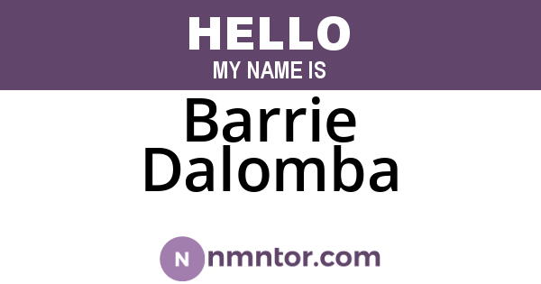 Barrie Dalomba