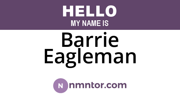 Barrie Eagleman