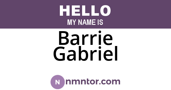 Barrie Gabriel